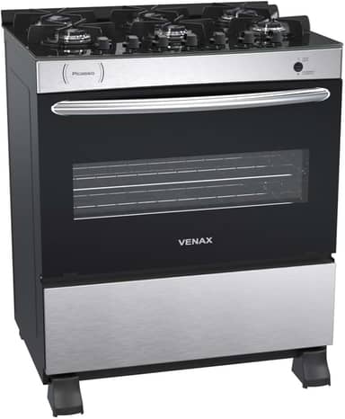 FOGAO A GAS PICASSO VITREO 6 Q INOX GÁS GLP