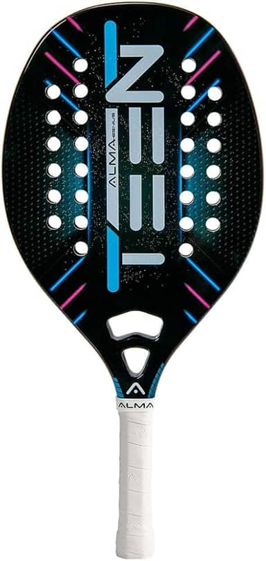 Raquete Beach Tennis Infantil Carbono 1K Teen Alma Preta Alma Genius