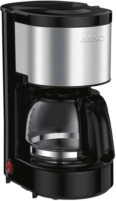 Cafeteira Elétrica Arno Perfectta Inox 0,6L CFPI, até 15 Xícaras, Sistema Corta Pingos, Jarra de Vidro, 220V