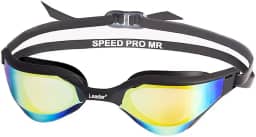 Óculos de Natação SPEED PRÓ (Preto) - Anti-embaçante, Proteção UV, Lentes espelhadas, Tira dupla em silicone, Vedação em silicone