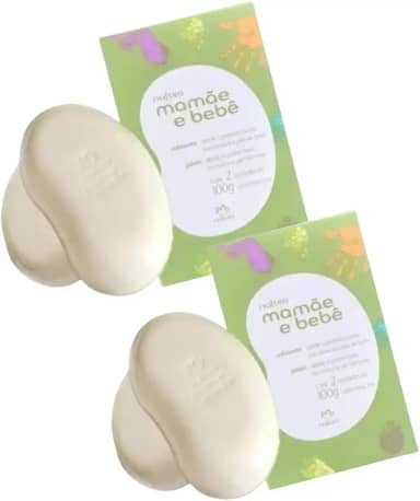 Kit 2 Caixas de Sabonetes Mamãe Bebê Com 2 Un/100g