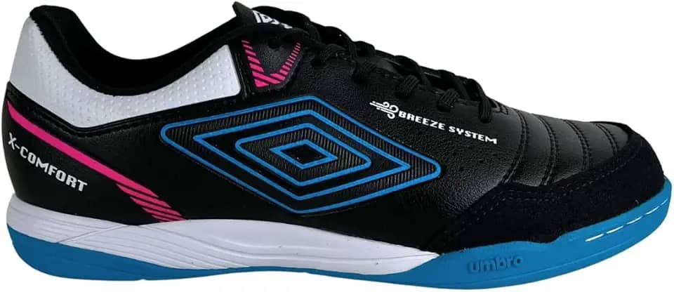 Chuteira Umbro X-Comfort Futsal Preta e Azul