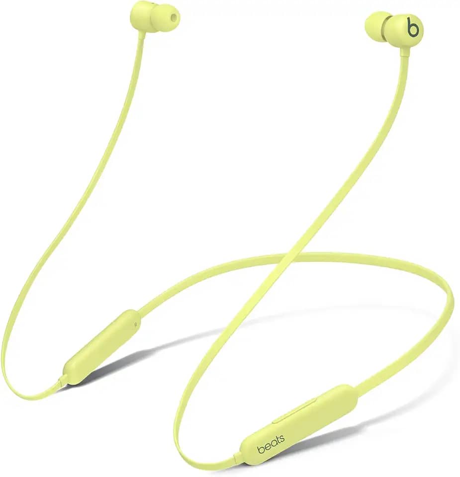 Beats Flex – Fone de ouvido sem fio,Chip W1 da Apple, fones imantados, Bluetooth Class 1, 12 horas de som - Amarelo cítrico