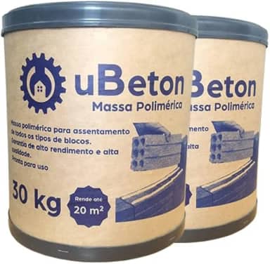 Argamassa Polimérica para alvenaria - Cola Tijolo/Bloco – 2 und Barrica 30 kg – 60kg - uBeton