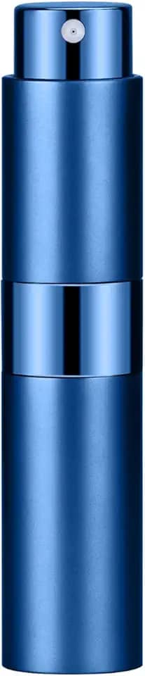 Atomizador de perfume recarregável, frasco portátil de 8 ml, spray atomizador de perfume portátil de 8 ml para mulheres e homens, pequeno frasco spray para acessórios de viagem (azul)