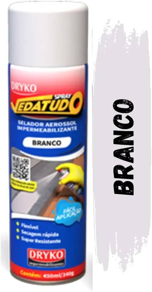 Spray impermeabilizante Veda tudo Branco 400ml Dryko
