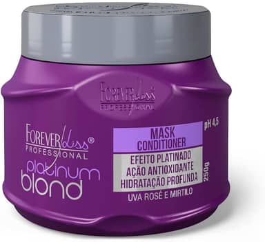 Máscara Platinum Blond Matizadora, Forever Liss, Roxo, 250 g