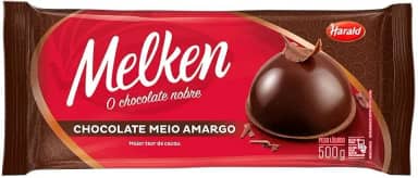 Barra de Chocolate Melken Meio Amargo 500g - Harald