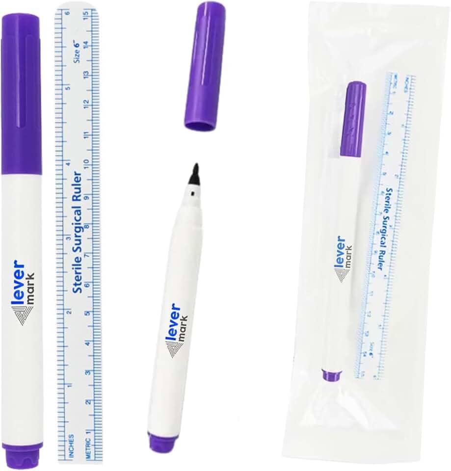 Marcador Caneta Cirurgica Esteril Com Régua