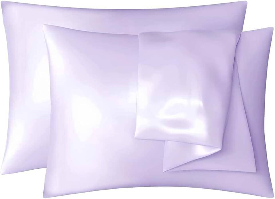 Par de Fronhas de Cetim Antifrizz Premium (Lilás)