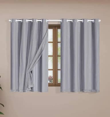 Cortina Corta Luz Blackout Blecaute 2,20 X 1,30m Quarto Sala - Cinza