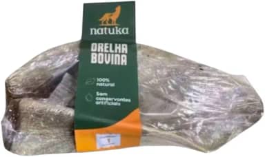 Mordedor Natural P/Cães Orelha Bovina Natuka - 1 unidade
