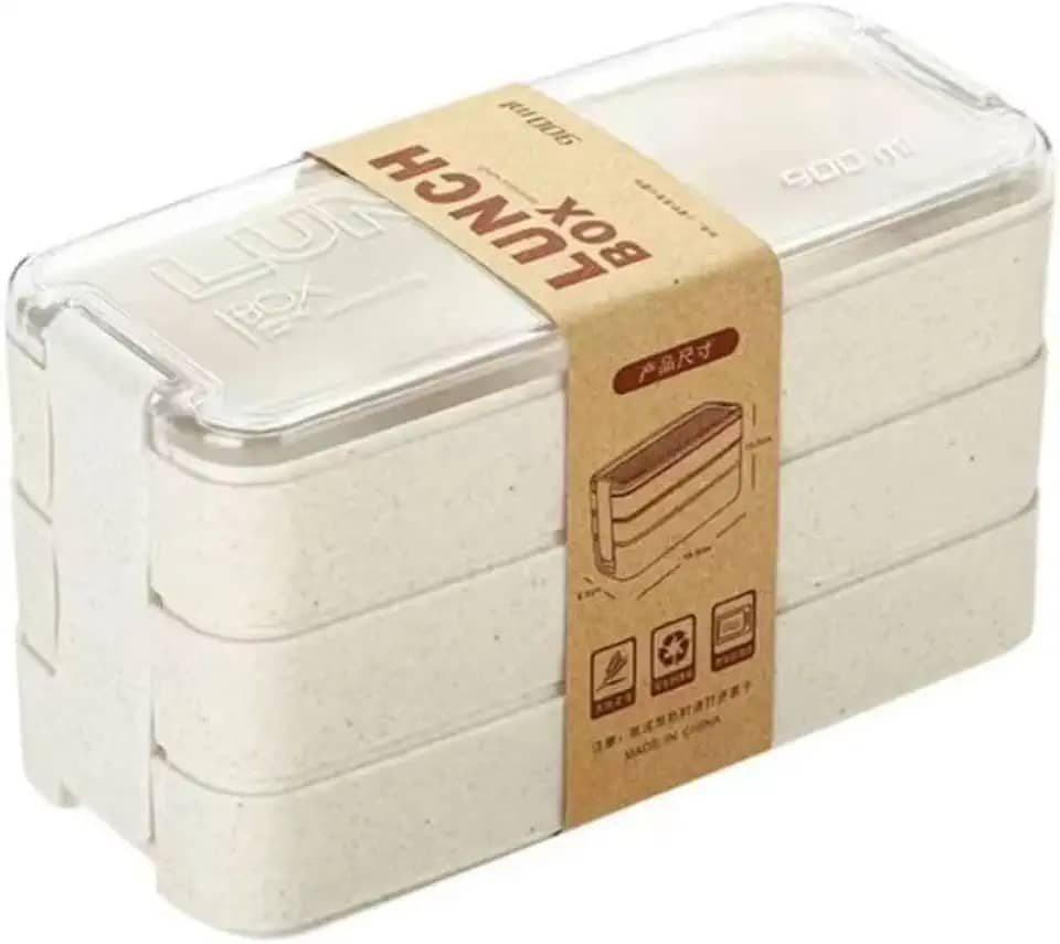 Marmita Térmica Japonesa 900ml com 3 Compartimentos Bento Box Premium Talheres Incluídos Alta Resistência e Eficiência Térmica