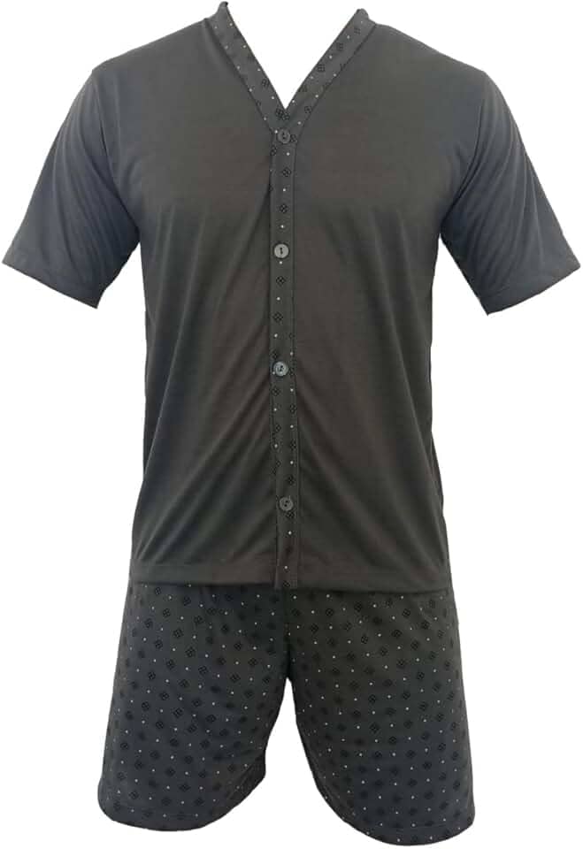 Pijama Homem Com Botões Conjunto Roupa De Dormir