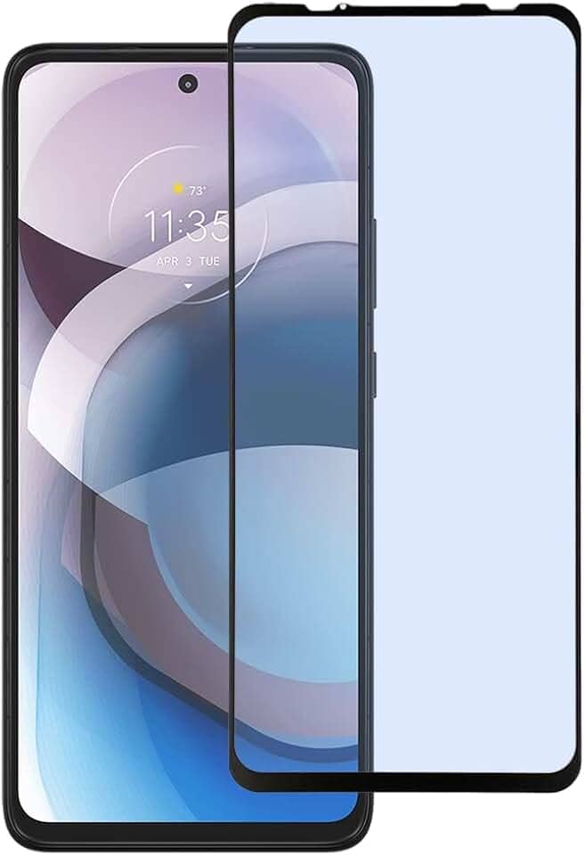 Para Motorola One 5G, Moto One 5G UW /XT2075 - Protetor de tela de vidro temperado com adesivo completo - Preto