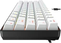 Teclado Mecânico Gamer 60% Force One Atlas, 63 Teclas, Switch Huano Red, RGB Customizável, Layout ANSI US, Compacto e Silencioso – Ideal para Jogos FPS, Setup Clean e Alta Performance