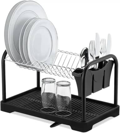 Escorredor Master Duplo Arthi | Design,Tendência e Inovação | Área Ampla para Acomodar Louça | Desmontável e Montagem Sem Ferramentas | Bica Giratória 360º para Drenagem De Agua