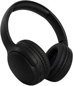 Fone de Ouvido Bluetooth 5.3 On-ear. Cancelamento de Ruído e Regulavel para Corridas e Academia, Headphone Sem Fio com Microfone Integrado Confortavel e Dobravel Compativel com Android e IOS. (Preto)