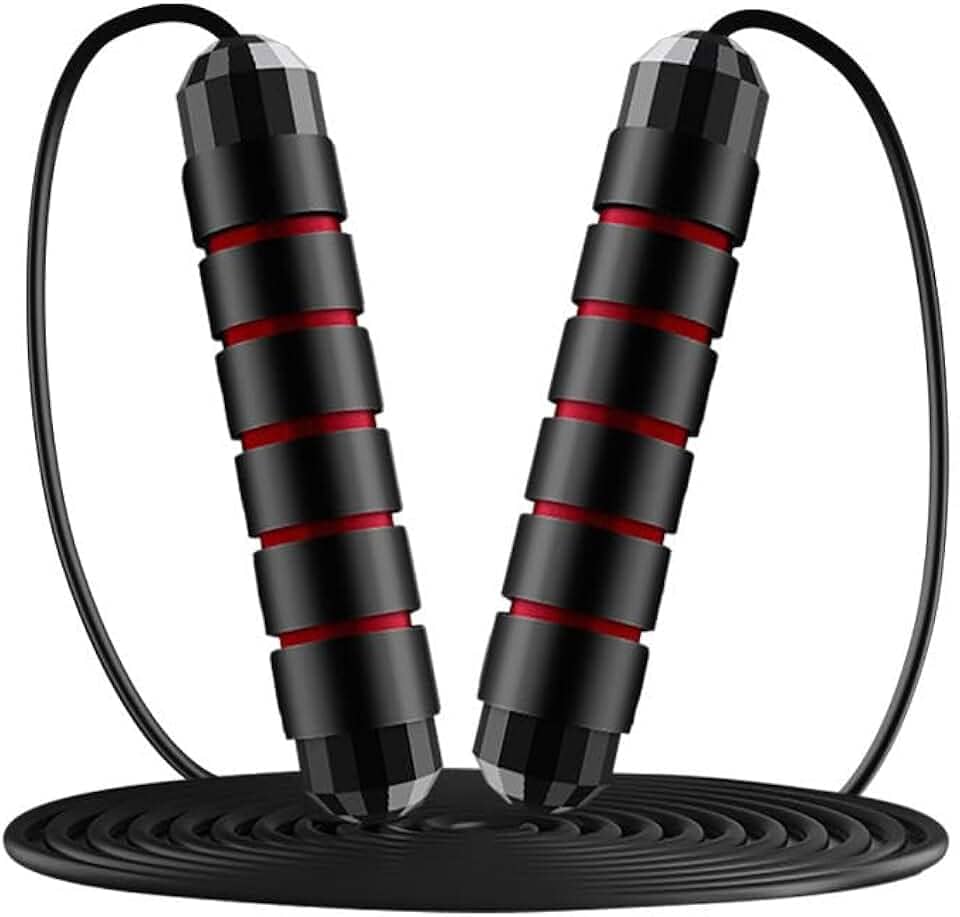 Corda de pular com rolamentos, cabo de aço ajustável e alças de espuma. Leve, rápida e sem emaranhados. Ideal para treinos e emagrecimento – Qualidade Premium LNSTORE