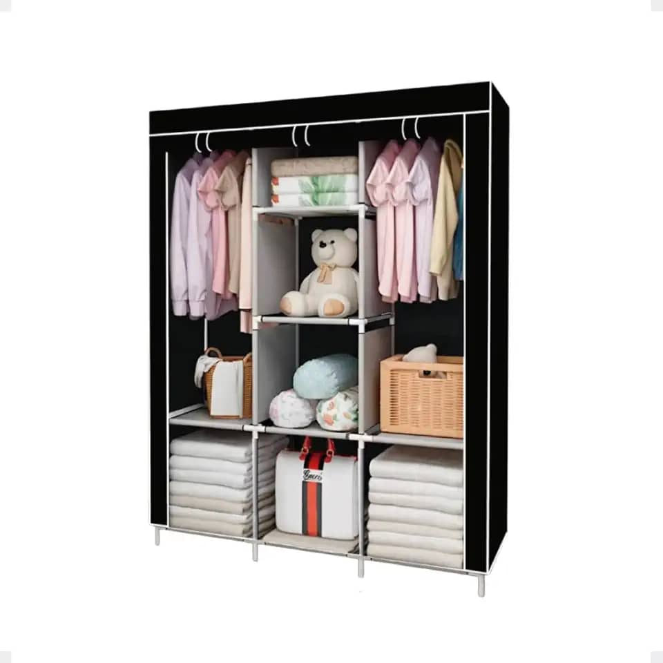 Guarda Roupa Plus Dobrável Armário Closet Organizador De Roupas (Preto)