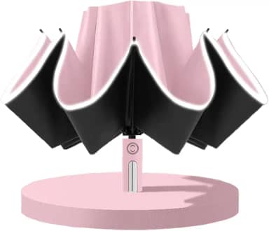 Guarda-chuva totalmente automático Guarda-chuva invertido Proteção solar e contra a chuva em vinil reforçado com 10 suportes