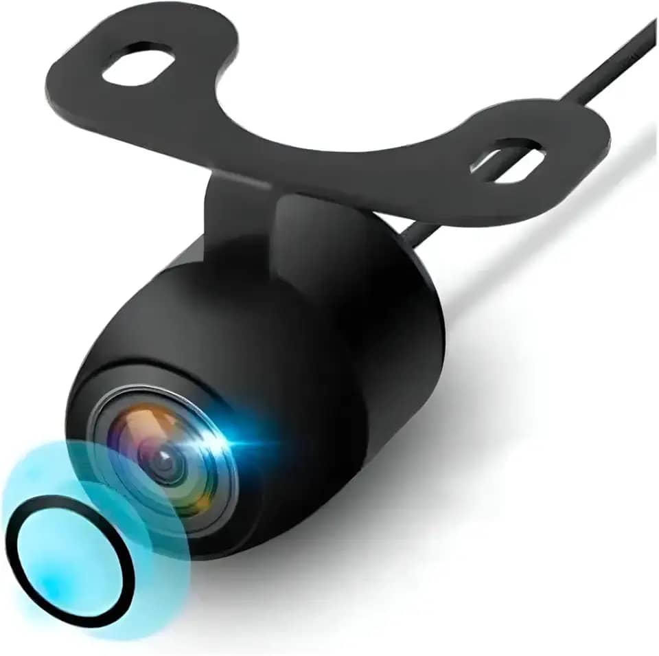 Câmera De Ré Colorida Automotiva Parachoque Infravermelho Visão Noturna Borboleta 2x1 LED Estacionamento Baliza Segura Carro Caminhão Van PREMIUM