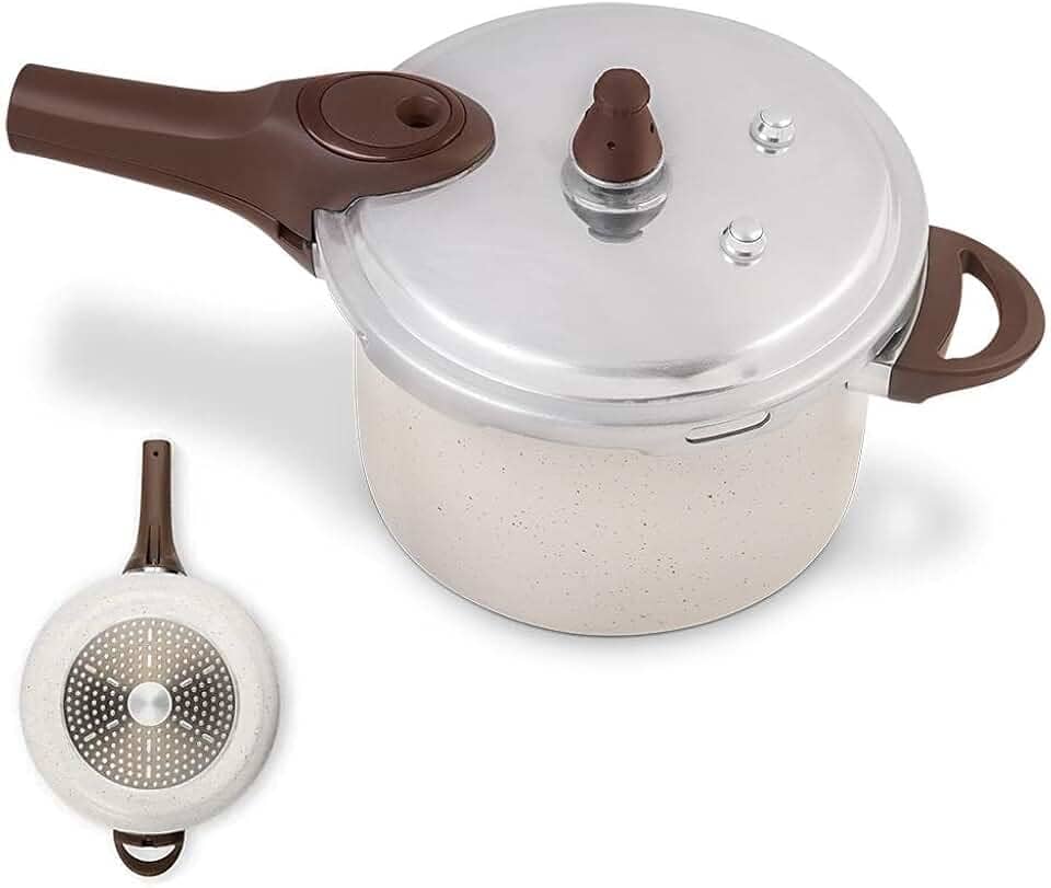 Panela de Pressão Pressure 6,8L Ceramic Life Antiaderente com Fundo de Indução Brinox - Vanilla