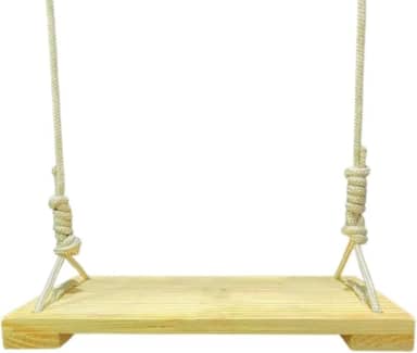 Balanço Em Madeira Com Reforço Infantil E Adulto + Corda 8m Até 200kg