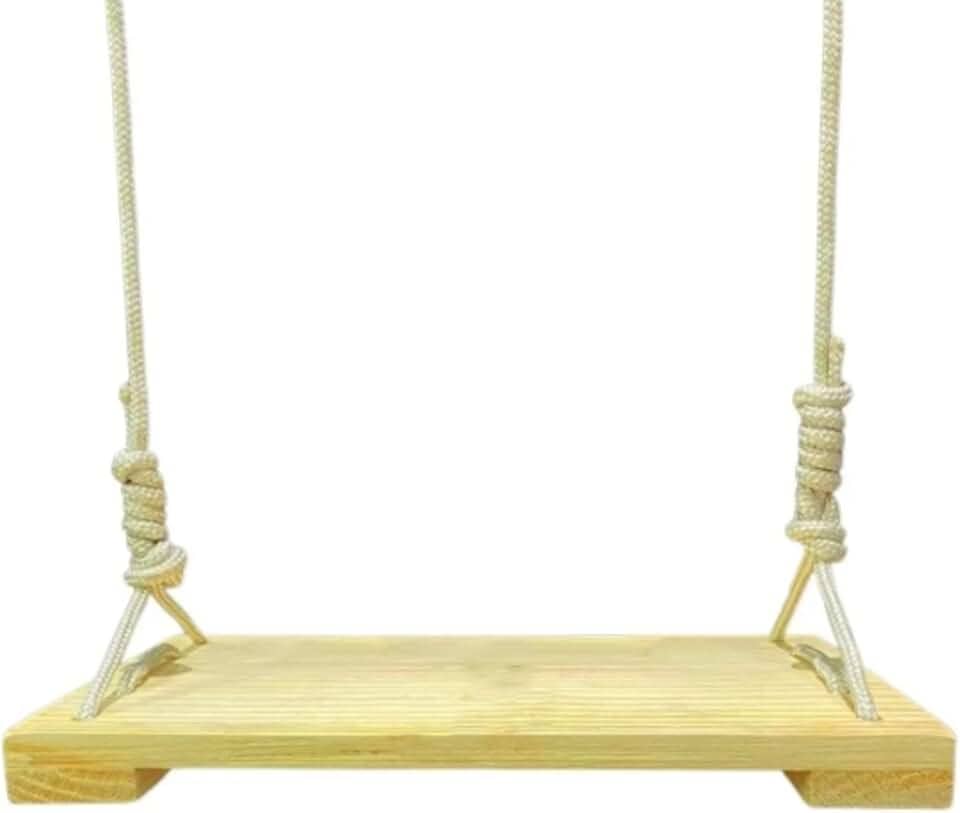 Balanço Em Madeira Com Reforço Infantil E Adulto + Corda 8m Até 200kg