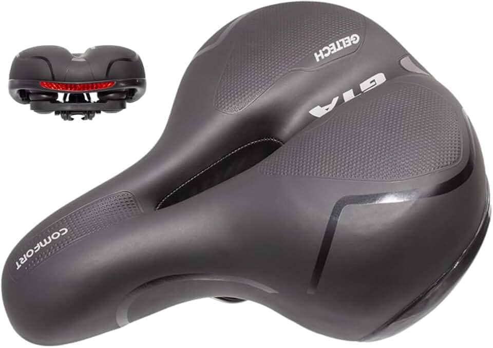 Banco Selim de Bicicleta Gel Confortável Macio 2 Molas Vazado