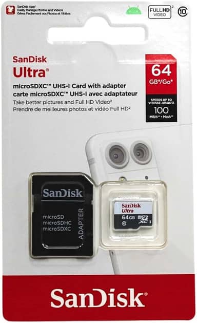 Cartao de Memoria Sandisk Ultra Microsdxc Uhs-I Card With Adapter – 64Gb