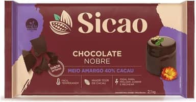 Chocolate Meio Amargo Sicao Nobre em Barra 2.1Kg