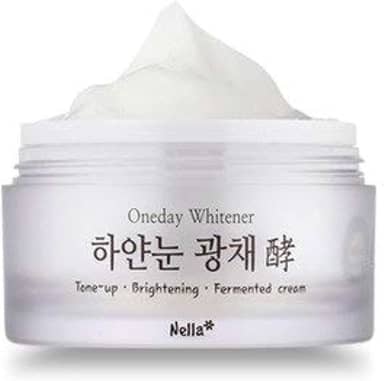 Nella Creme clareador e clareador, ingredientes naturais fermentados, beleza coreana, 50 ml