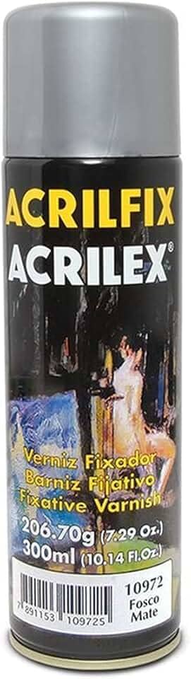 Verniz Fixador Acrilfix, Acrilex, Fosco, 300 ml, Aerosol
