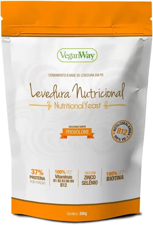 Veganway Levedura Nutricional Em Pó Sabor Provolone 200Gr - Nutritional Yeast -