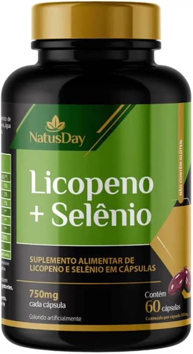 Licopeno + Selênio (60 Cápsulas) Natusday - Auxilia no sistema imunológico