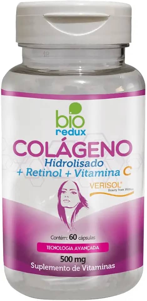 Bio Redux - Colágeno Hidrolisado (+ Retinol + Vitamina C) Verisol 60 Cápsulas 500mg