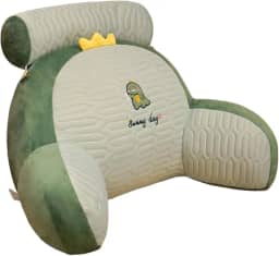 Almofada Encosto Ergonômica com Apoio Lombar e Braços | Conforto e Suporte para Leitura, Estudo ou Relaxamento (Verde)