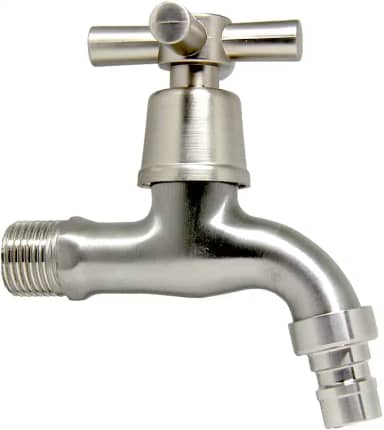 Torneira Lavanderia Tanque Jardim Aço Inox Escovado 1/4