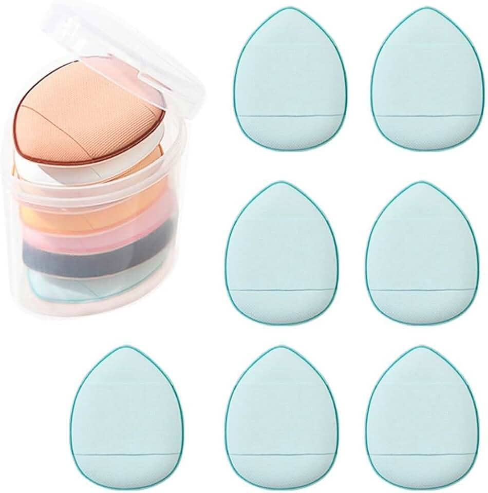 Cosméticos Puff Face Esponja Maquiagem Profissional Almofada Corretivo Marca-texto Liquidificador Maquiagem Puff Seco Molhado Duplo Uso (azul)