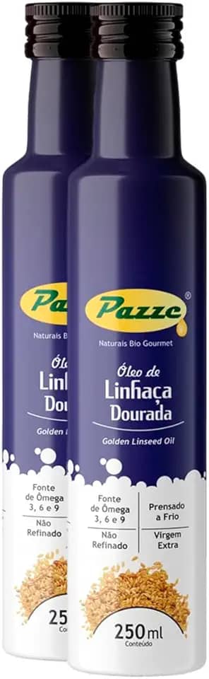 Kit 2 Óleo de Linhaça Dourada Extra Virgem Pazze 250ml