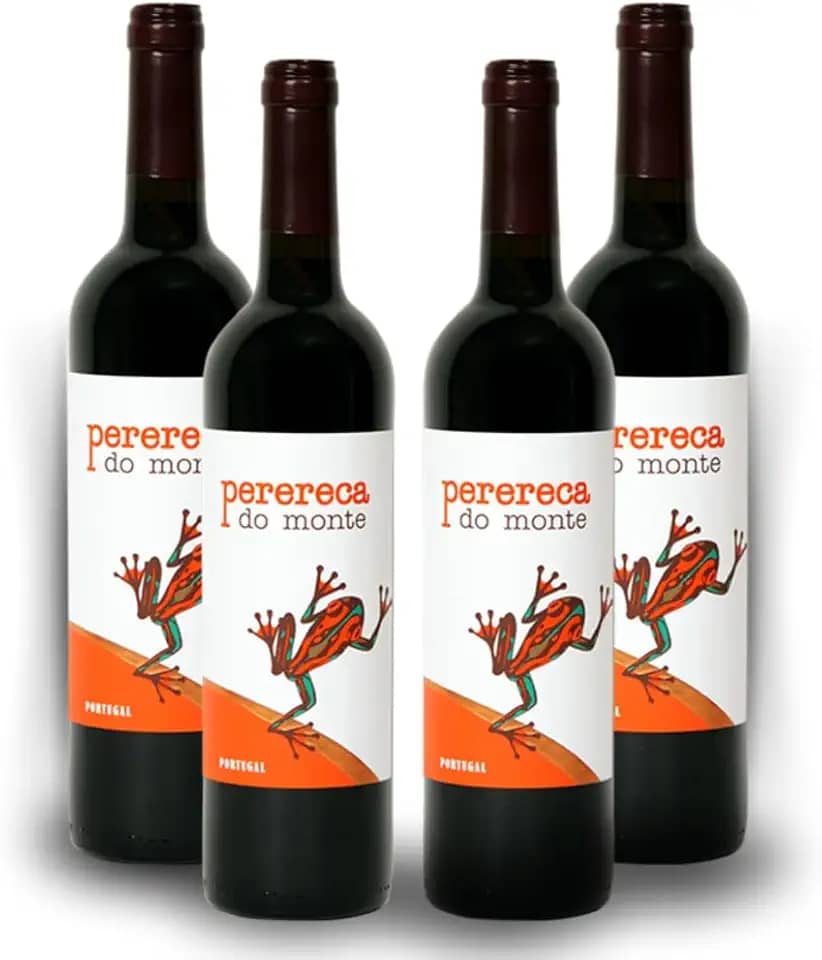 Vinho Tinto Meio Seco Perereca do Monte 750ml – Vinho Português, Frutado, Descomplicado e Fácil de beber, Paladar agradável, Taninos Suaves, Ideal para Churrasco, Massas, Queijos e Pizza Kit 2 Vinhos