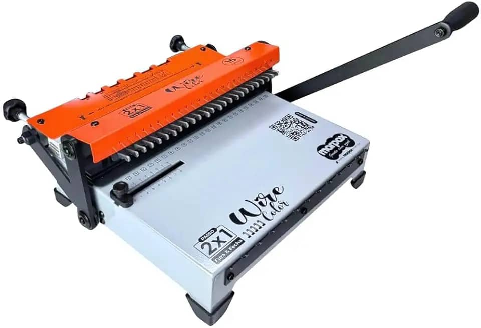 Marpax - Encadernadora Wire Color Laranja Conjugada 2x1 15fls Marpax