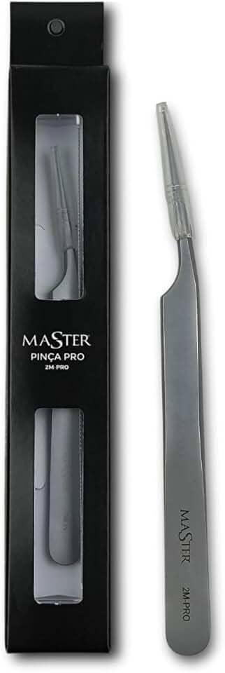 Pinça Profissional para Extensão de Cílios 2M PRO Inox