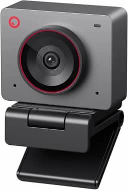 OBSBOT Meet 2 Webcam 4K Ultra HD com IA, Auto Enquadramento Inteligente, Controle por Gestos, Dual Microfone, Plug and Play para Streaming, Videochamadas no Zoom, Teams, Skype, Ideal para Home Office