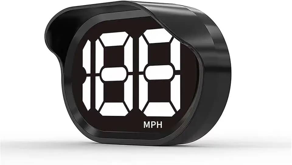 Velocímetro digital GPS para carro MPH, conexão USB Plug and Play para carro, caminhão, motor, SUV, todos os veículos, ajuste automático de brilho, visor de fonte grande (K2-branco)