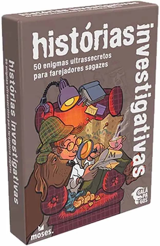 Galápagos, Histórias Investigativas (Detective Stories), Jogo de Enigmas para Amigos, + de 2 jogadores, 30 minutos por partida