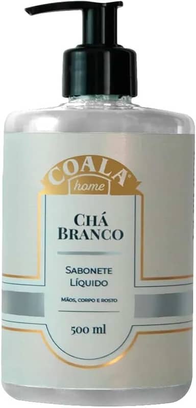 Coala Sabonete Liquido Maos e Corpo Limpa Hidrata Perfuma 500ml Cha Branco