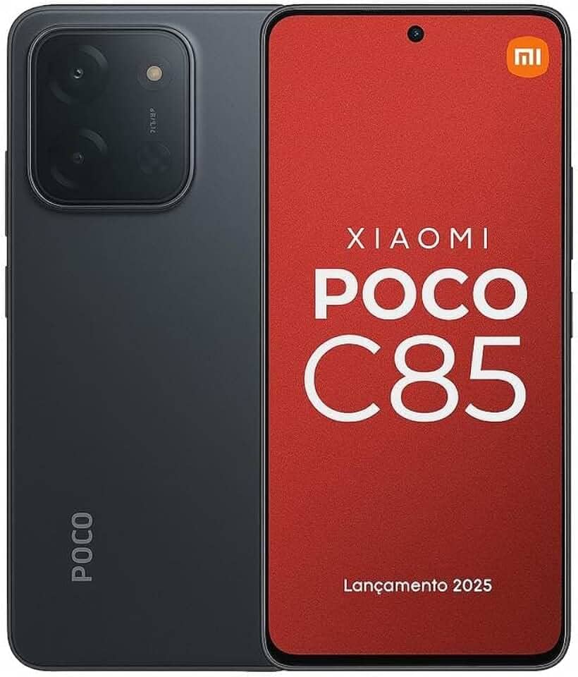 Smartphone Xiaomi Poco C85 NFC Preto 8GB RAM 256GB ROM