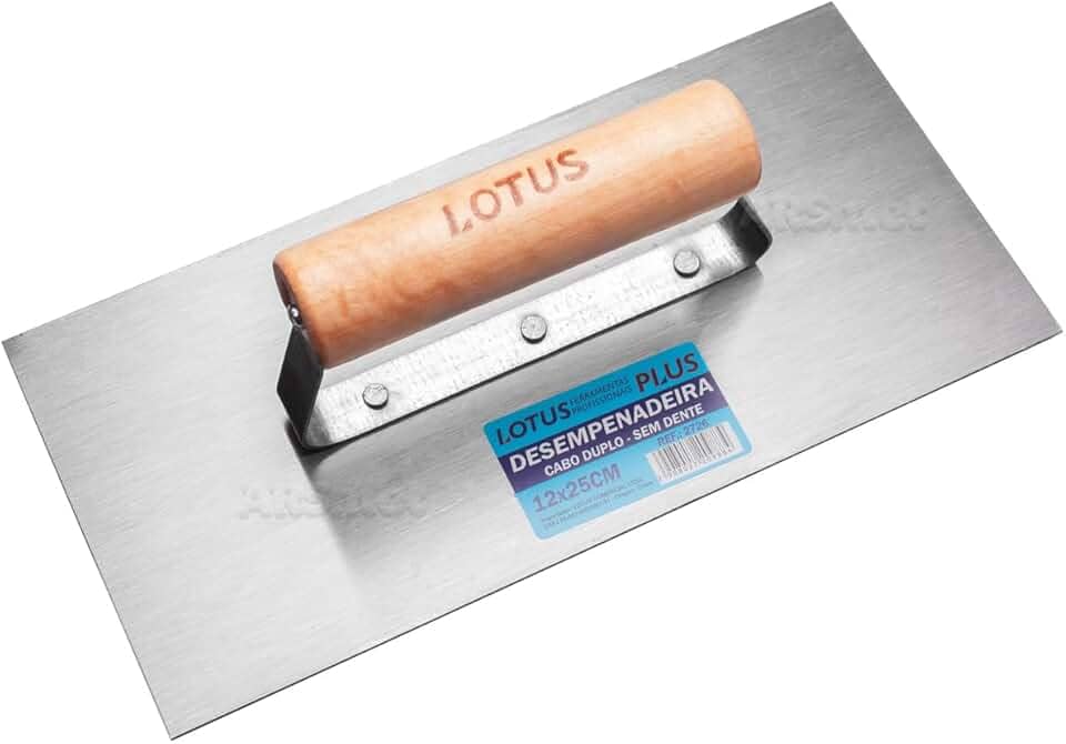 Desempenadeira Aço Inox Lisa Massa Corrida Gesso Parede